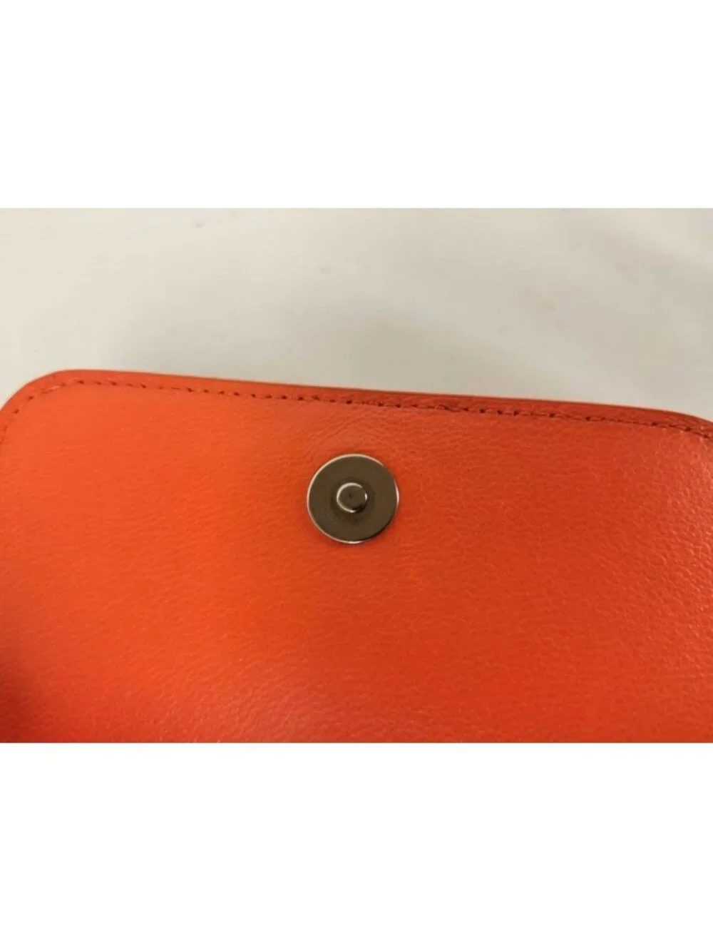 Balenciaga Phone Shoulder Cash Card Holder Orange Leather